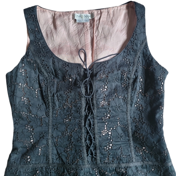 Kay Unger New York Floral Eyelet Dress - Picture 3 of 6